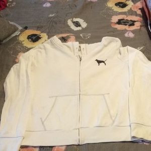 Victoria secrets/pink women’s off white Sweatshirt